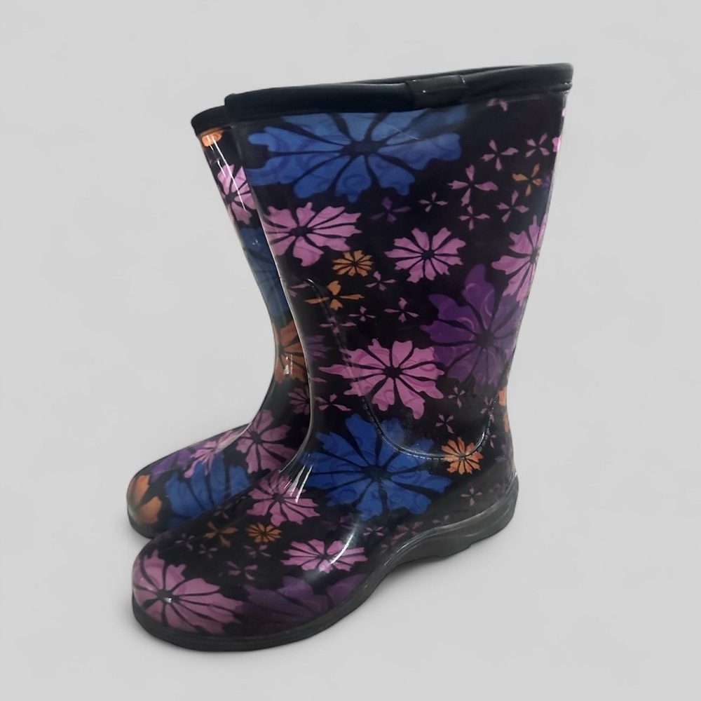 Sloggers Rain Gardening Boots Flower Power‎ Womens 6